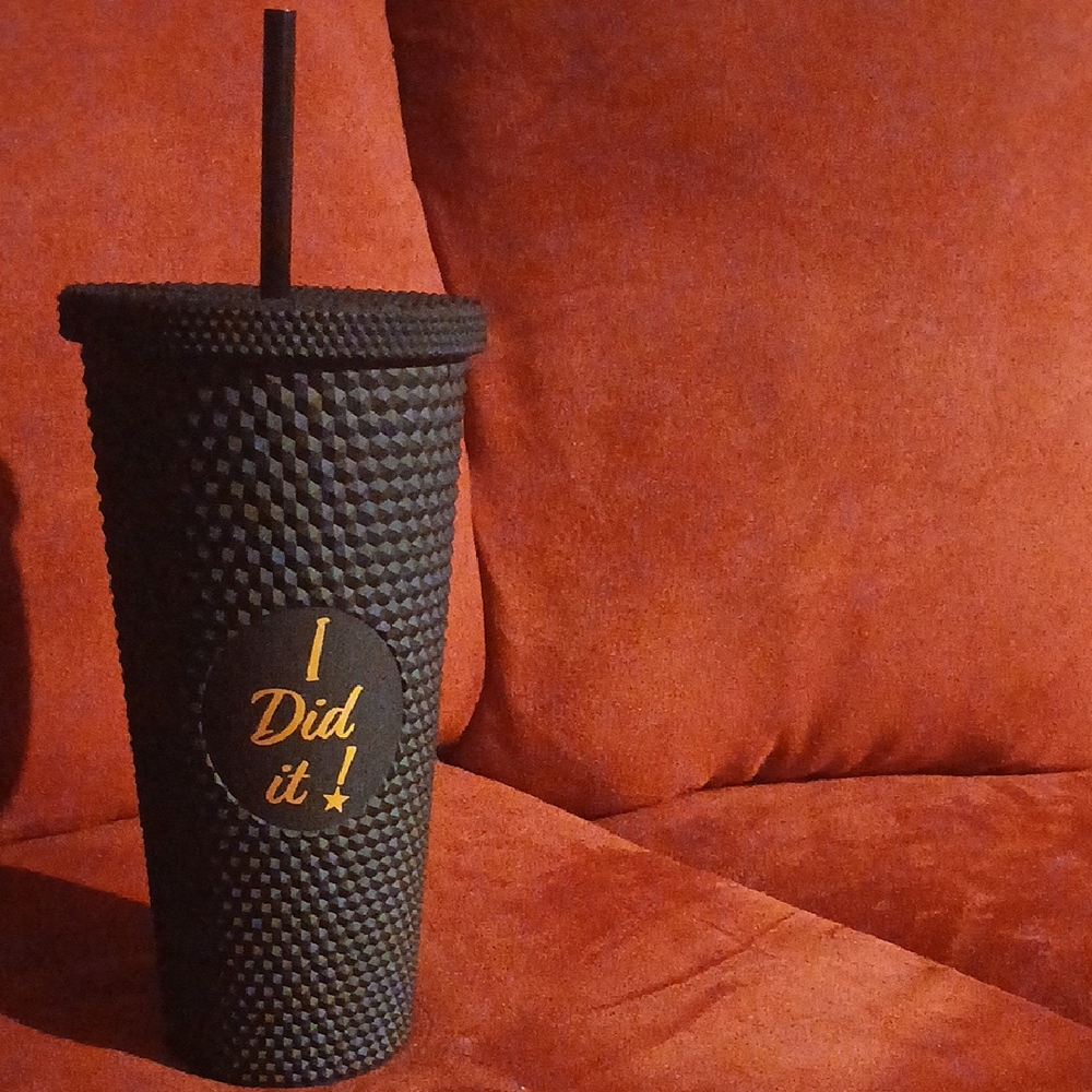 Black Tumbler with Gold Accent, I Did It!